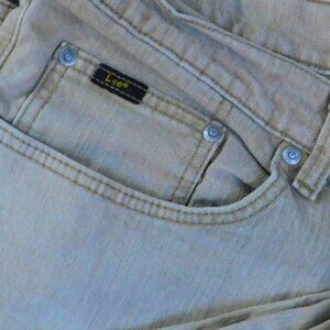 LEES BEIGE RELAXED FIT STRAIGHT LEG JEANS